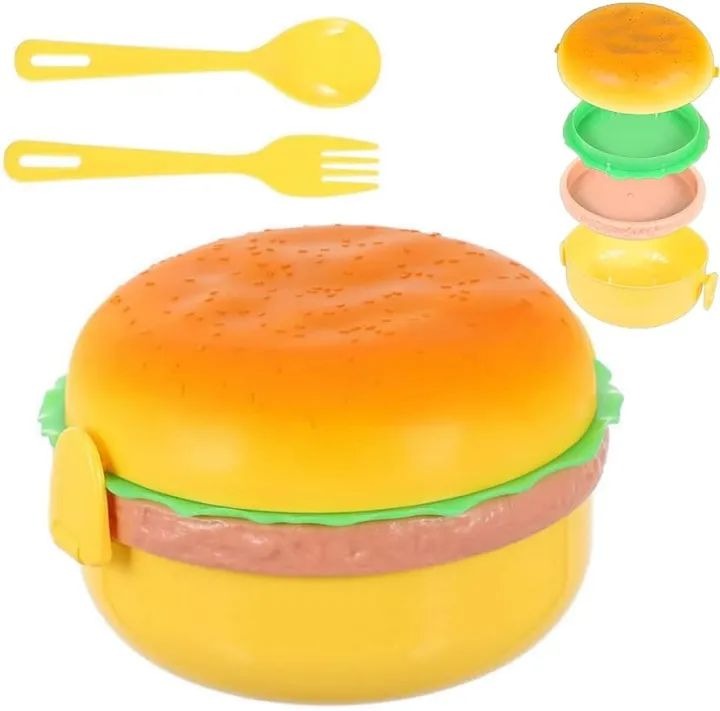 Kids Lunch box tiffin box for school burger shaped meal it box large lunch box