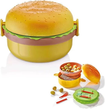 Kids Lunch box tiffin box for school burger shaped meal it box large lunch box